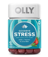 Olly Goodbye Stress Gummies With Gaba, L-theanine & Lemon Balm - Berry Verbena - 42ct