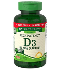 Nature's Truth Vitamin D3 2,000IU Quick Release Softgels 300ct