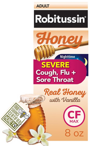 Robitussin Daytime Severe Cough, Flu And Sore Throat Syrup - Honey - 8 Fl Oz