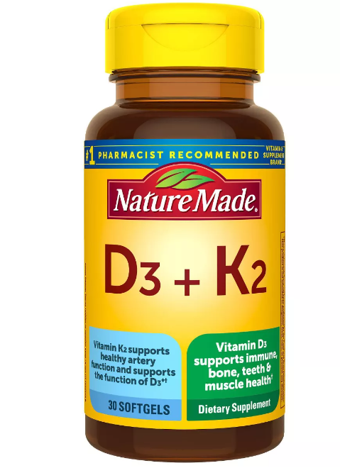 Nature Made D3+K2 Supplement Tablets - 30ct