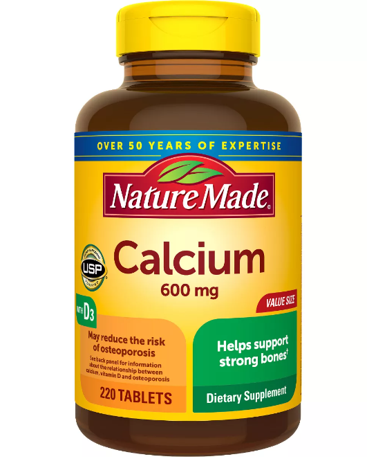 Nature Made Calcium Plus Vitamin D3 -- 600 mg - 60 Tablets