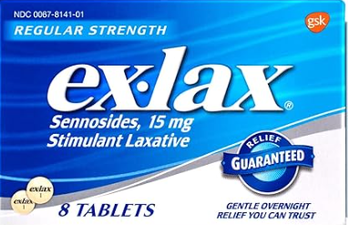 Ex-lax Regular Strength Stimulant Laxative, 8 Pills