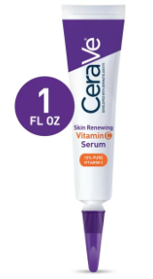 CeraVe Skin Renewing Vitamin C Face Serum, Skin-Brightening Antioxidant Serum For Dull Skin, 1 fl oz