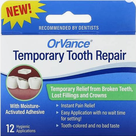 Dentemp, Orvance, Temporary Tooth Repair, 12 Applications