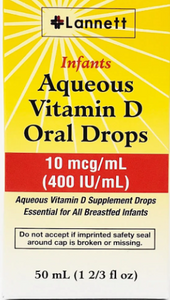 LANNETT INFANTS AQUEOUS VITAMIN D ORAL DROP 50ML