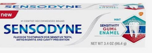 Sensodyne Toothpaste Sensitivity Gum and Enamel, Triple Protection, Refreshing Fluoride Toothpaste, Mint Flavor - 3.4 Ounces