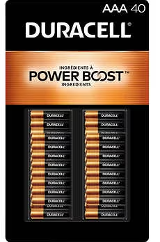 Duracell Coppertop Alkaline AAA Batteries, 40-count