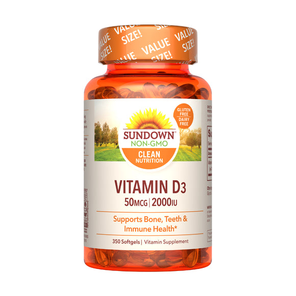 Sundown Vitamin D3 2000 IU, 350 Softgels