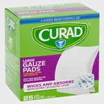 Curad Pro Large Gauze Pads, 4 x 4 inches - 25 Ea