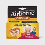 Airborne Immune Support Effervescent Tablets With Vitamin C & Zinc - Very Berry - 10ct