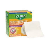 Curad Sootheplus Gauze Pads, Large - 25 pads