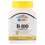 21st Century B-100 Complex, Prolonged Release, Tablets - 60 tablets
