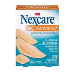 3M Nexcare Waterproof Cushioned Foam Bandages, Assorted Sizes, 20 Ea