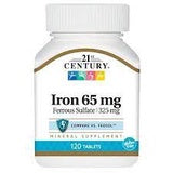 21st Century Iron, 65 mg, Tablets - 120 tablets