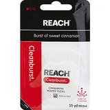 Reach Waxed Dental Floss, Cleanburst Cinnamon, 55 Yards