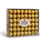 Ferrero Rocher Brand Fine Hazelnut Chocolates, Gift Box 21.2 oz (600g) 48 Count Flat