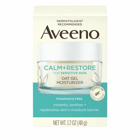 Aveeno Calm + Restore Facial Moisturizer For Sensitive Skin - Fragrance Free - 1.7 Oz