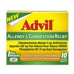 ADVIL ALLERGY & CONGESTION RELIEF 10TAB