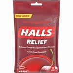 Halls Triple Action Cough Suppressant Drops, Cherry - 30 count