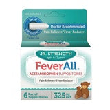 FeverAll Acetaminophen Suppositories Jr. Strength - 6 ea