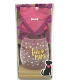 STEMLESS WINE GLASS & DOG BANDANA GIFT SET 22 OZ