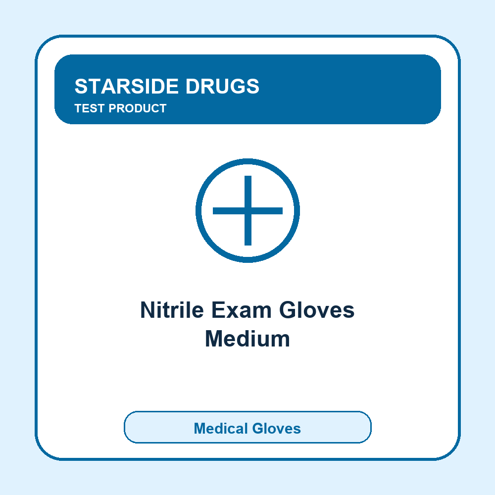 TEST - Nitrile Exam Gloves Medium