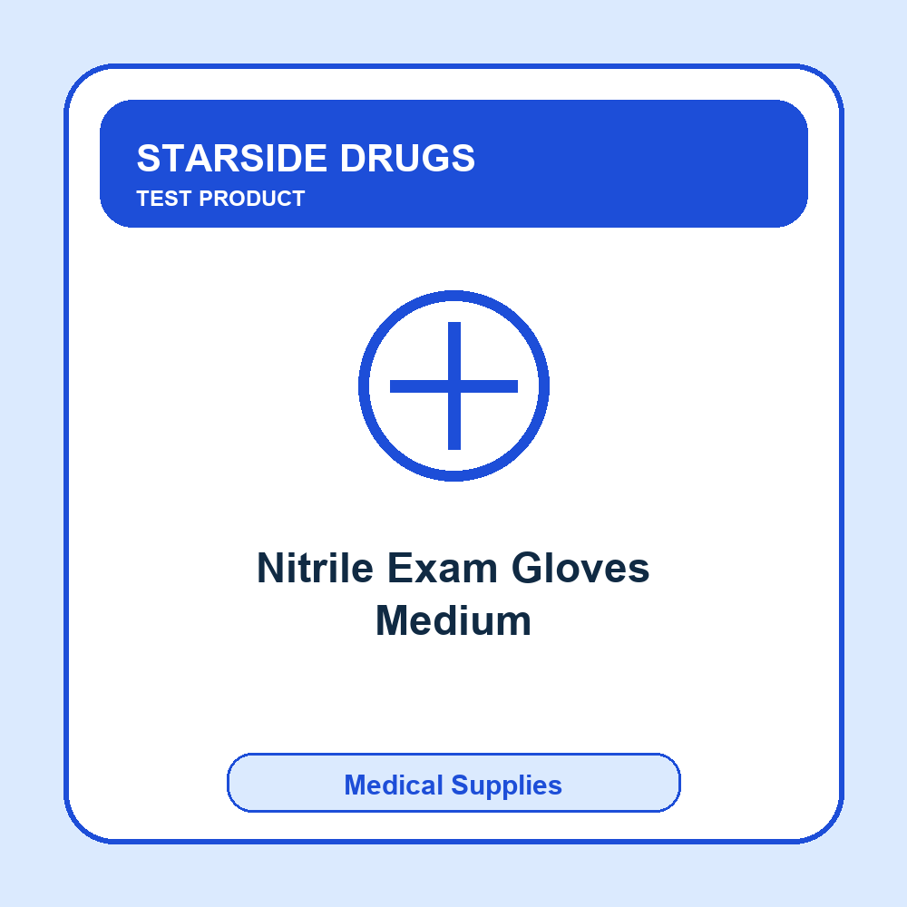 TEST - Nitrile Exam Gloves Medium