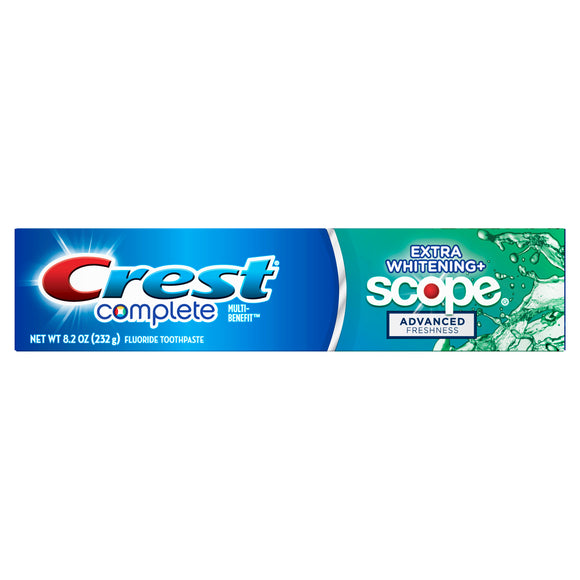 Crest Complete Extra Whitening + Scope Advanced Toothpaste 8.2oz (232g)  美白高級牙膏 8.2安士