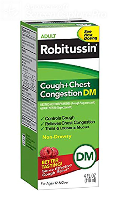 ROBITUSSIN DM Brand Cough+Chest Congestion, Cough Relief 4 fl oz (118mL)  乐倍舒 止咳水 (蔓越莓味)