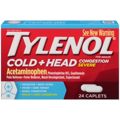 Tylenol cold head cingestion 24 tab.