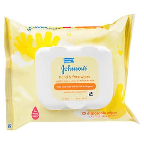 Johnson's Hand & Face Wipes - 25ct 强生湿纸巾 25抽