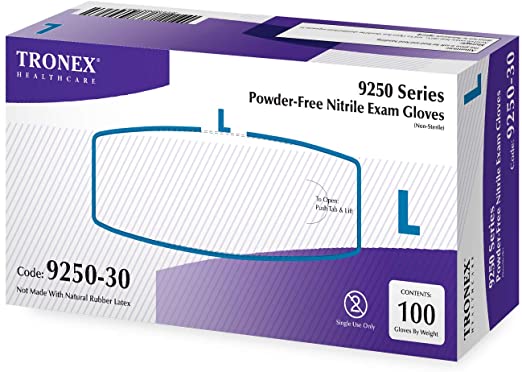 TRONEX 9250 SERIES POWDER-FREE NITRILE EXAM GLOVES (L) 100 CT  檢查手套 (大號) 100 片