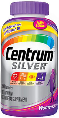 Centrum Silver Plus Multivitamins  Women 50+ 200 TAB 善存片 银版 所种维他命 50岁以上女性