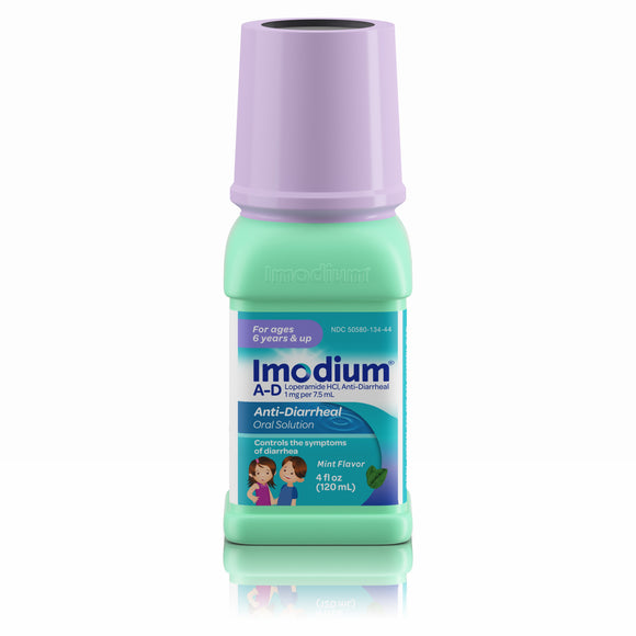 Imodium Brand A-D Liquid Anti-Diarrheal Medicine for Kids, Mint, 4 fl oz (120mL)  兒童止瀉藥