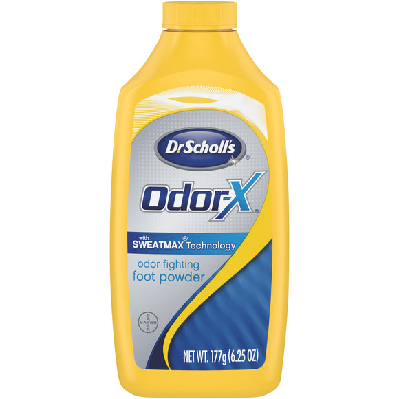 Dr. Scholl's Odor-X Brand Odor Fighting Foot Powder, 6.25 oz (177g)  除臭足粉