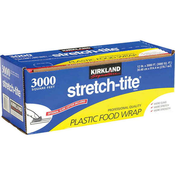 KIRKLAND STRETCH-TITE PLASTIC FOOD WRAP 3000 SQUARE FEET
