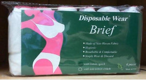 Disposable Wear, Women Brief (6 PCS) Size: S/M  女性, 一次性内裤, 由無紡布製成, 6 件装