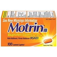 Motrin Ib Ibuprofen 200Mg Pain Reliever And Fever Reducer Caplets - 100 Ea