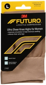 3M Futuro Brand Ultra Sheer Knee Highs for Women Size L  护乐透 女士 弹力袜 肉色 大号