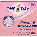 One A Day Brand Advanced Prenatal Multivitamin with Choline, 30+30 Count  含膽鹼的高級產前綜合維生素, 30+30粒