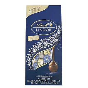 Lindt Lindor (3 Dark Flavors) Assorted Dark Chocolate Truffles 19 oz