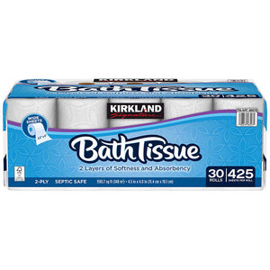 Kirkland Signature Brand Bath Tissue, 2-Ply, 425 Sheets (30 Rolls)