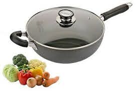 单柄锅（有盖）MAYGA Brand Non Stick Wok with Lid #4001-26cm