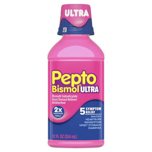Pepto-Bismol Brand ULTRA Max 5 Symptom Relief, Including Upset Stomach & Diarrhea, 8 fl oz (236mL)  5症状消化系统缓解
