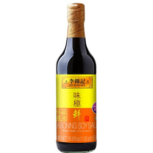 李锦记 味极鲜 特級醬油Lee Kum Lee Brand SEASONING SOY SAUCE 16.9 Fl oz (500 mL)