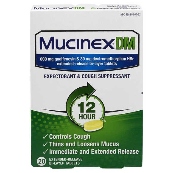 Mucinex Dm 12 Hour Cough Medicine - Tablets - 20 Ct
