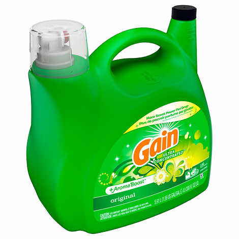 Gain Ultra Concentrated +AromaBoost HE Liquid Laundry Detergent, Original, 146 Loads (5.91 L, 200 Fl oz)  超濃縮液體洗衣劑 (5.91升)