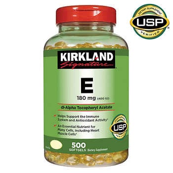 Kirkland Signature Vitamin E 180 mg (500 Softgels)  維生素E 180毫克 (500軟膠囊)