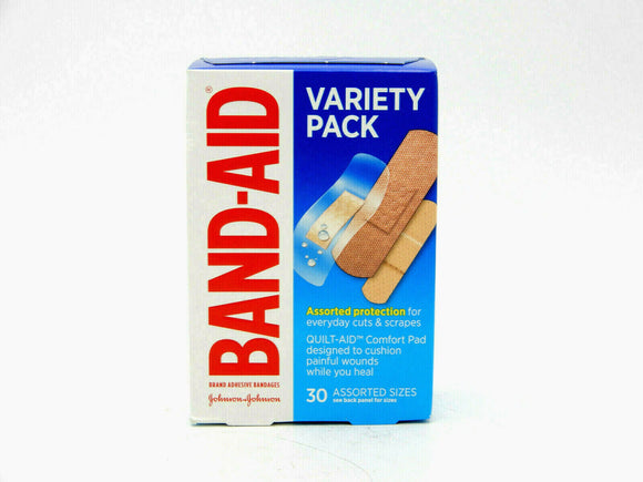 Band-Aid Brand Variety Pack 30ct  邦迪 创可贴多种材质 30片装
