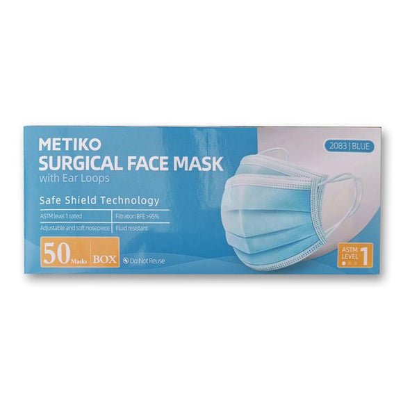 METIKO Surgical Face Mask - 500 masks/case*10 boxes/carton*Total 500 masks/carton